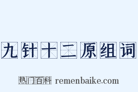 九针十二原组词是什么意思的图片